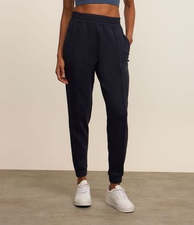 Pantalón Jogger en Microfibra Pesada con Frisos 2