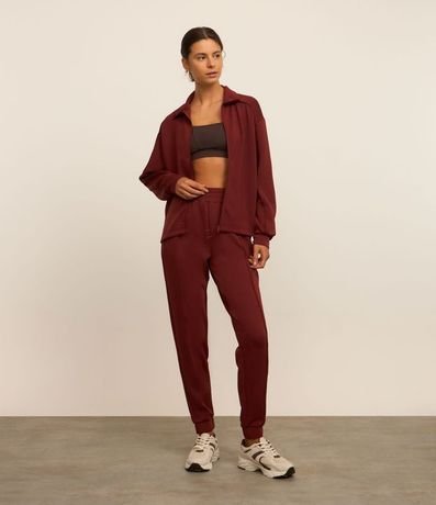 Pantalón Jogger en Microfibra Pesada con Frisos