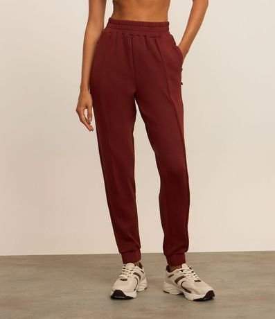 Pantalón Jogger en Microfibra Pesada con Frisos 2