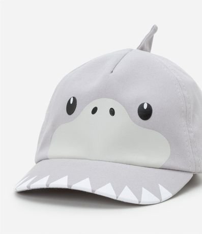 Gorra Aba Curva Infantil con Estampa Tiburón con Aleta - Talle U 4