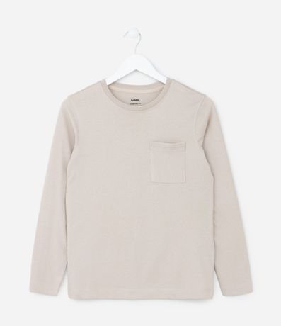 Remera Infantil Básica con Pequeño Bolsillo - Talle 5 a 14 años