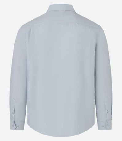 Camisa Regular en Microfibra con Cuello Inglés y Manga Larga 6