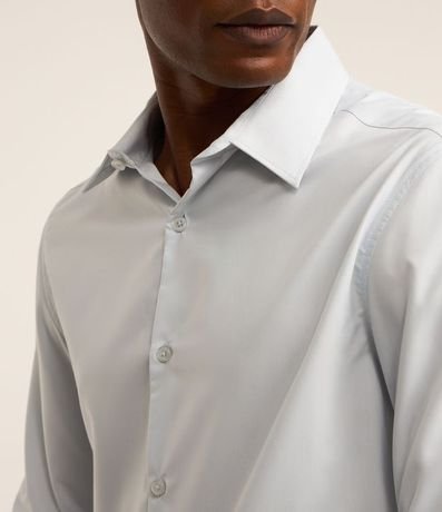Camisa Regular en Microfibra con Cuello Inglés y Manga Larga 3