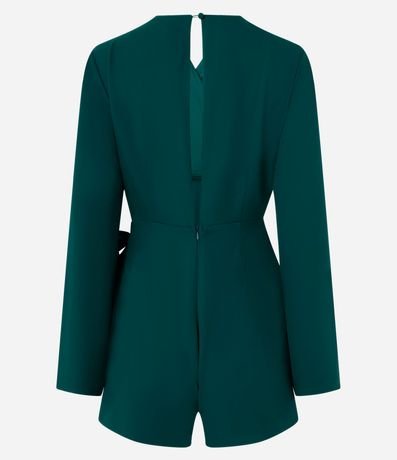 Enterito Short Pollera en Crepé con Escote Traspasado 7