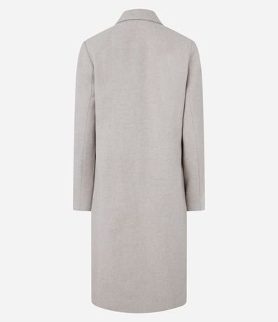 Saco Largo en Polivelour con Botones y Bolsillos Delanteros 3