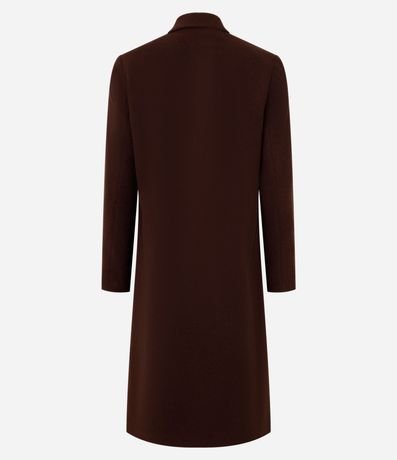 Saco Largo en Polivelour con Botones y Bolsillos Delanteros 7