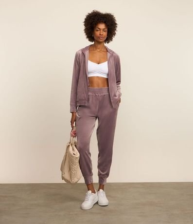 Pantalón Deportivo en Microfibra con Cintura Elástica