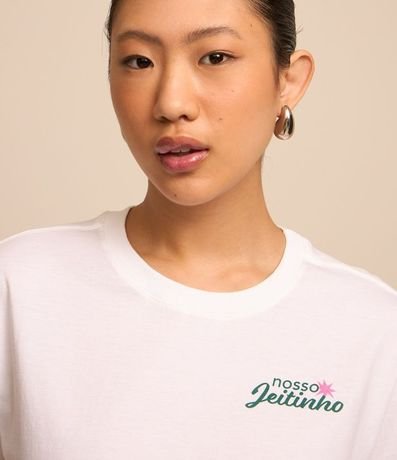 Remera Alargada en Algodón con Estampa Nosso Jeitinho 4