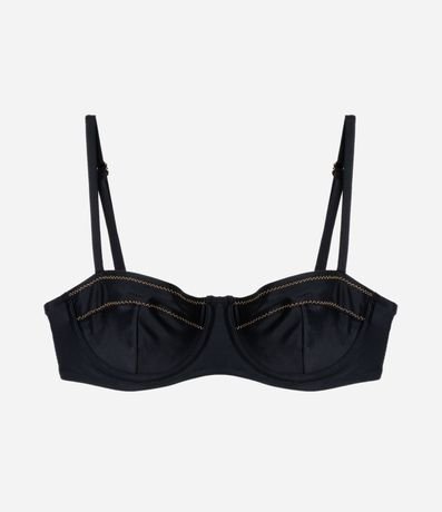 Bikini Top Media Copa en Microfibra con Detalles en Costura 5