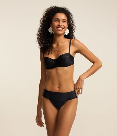 Bikini Top Media Copa en Microfibra con Detalles en Costura 2