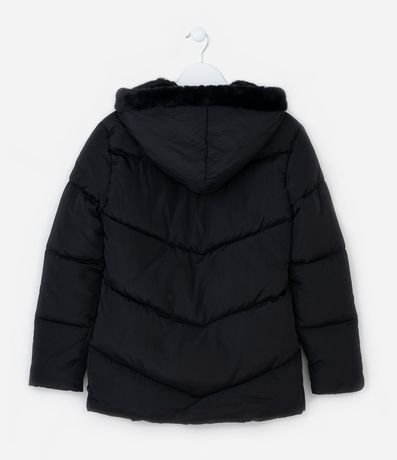 Campera Infantil Pesada con Gajos y Capucha de Peluche - Talle 5 a 14 años 2