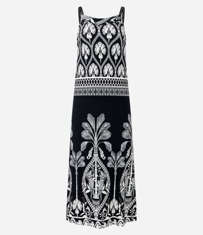 Vestido Midi con Estampa Étnica 5