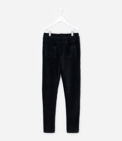 Pantalón Legging Infantil en Terciopelo con Bolsillos Fake - Talle 5 a 14  Anos 2