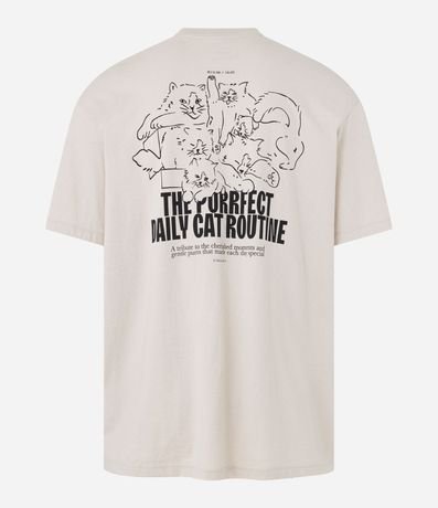 Remera Relaxed con Estampa de Gatos 6