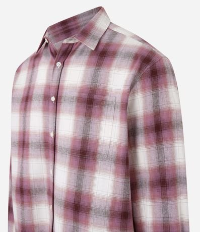 Camisa Comfort en Franela con Estampa de Cuadros 5