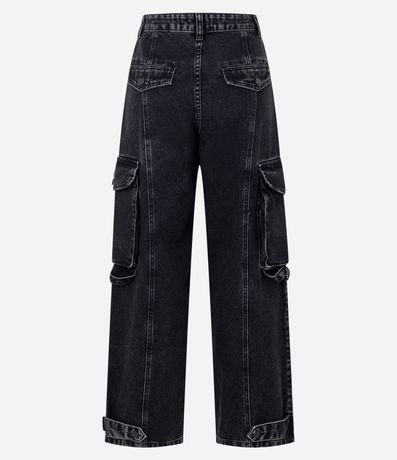 Pantalón Recto en Jeans con Bolsillos Cargo y Friso Delantero 14