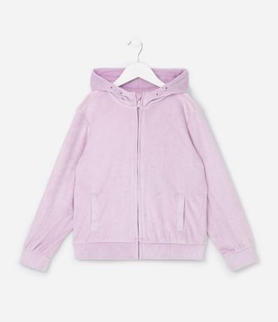 Campera Regular Infantil en Plush con Capucha y Bolsillo Canguro - Talle 5 a 14 años 1