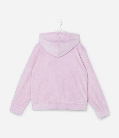 Campera Regular Infantil en Plush con Capucha y Bolsillo Canguro - Talle 5 a 14 años 2