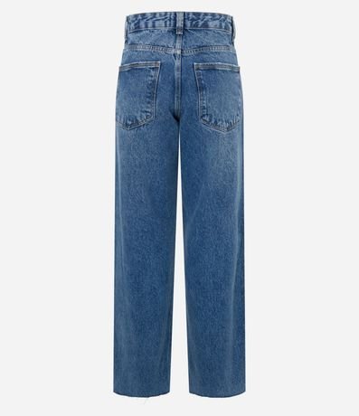 Pantalón Recto en Jeans con Bajo Corte a Hilo 6