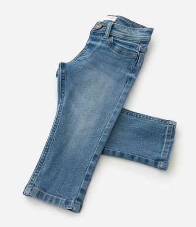 Pantalón Recto Infantil en Jeans Básica - Talle 1 a 5 años 3