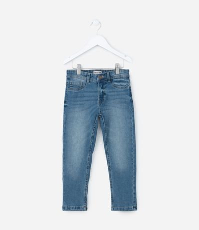 Pantalón Recto Infantil en Jeans Básica - Talle 1 a 5 años