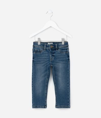 Pantalón Recto Infantil en Jeans Básica - Talle 1 a 5 años