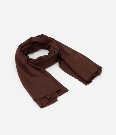 Bufanda Básica de Punto con Terminación Deshilachada