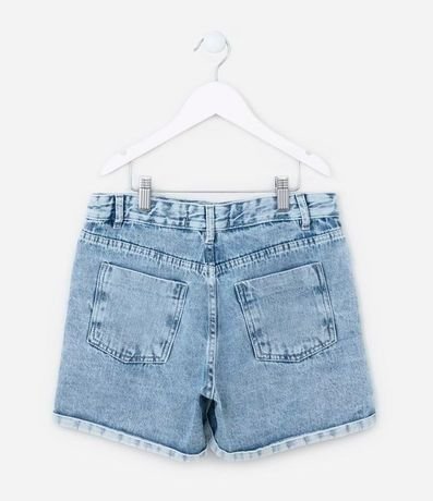 Short Infantil en Jeans con Bordado de Mariposa - Talle 5 a 14 años 2