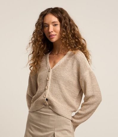 Cardigan en Punto con Lentejuelas