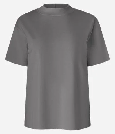 Blusa en Algodón con Cuello Alto