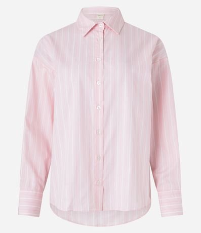 Camisa en Tricolina Rayada en Hilo Teñido 4