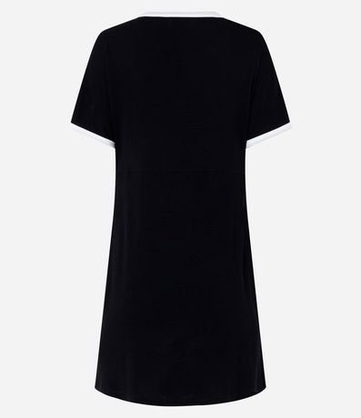 Camisón en Viscosa con Detalle Contrastante 5