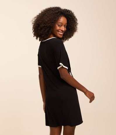 Camisón en Viscosa con Detalle Contrastante 2