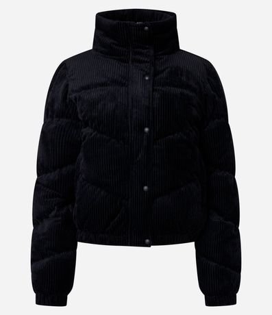 Jaqueat Puffer en Terciopelo Cotelê con Cuello Alto 5