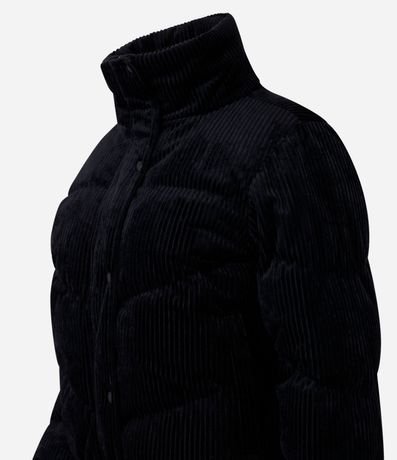 Jaqueat Puffer en Terciopelo Cotelê con Cuello Alto 6