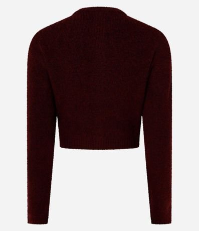 Cardigan Cropped en Punto con Bolsillos y Botones Delanteros 6