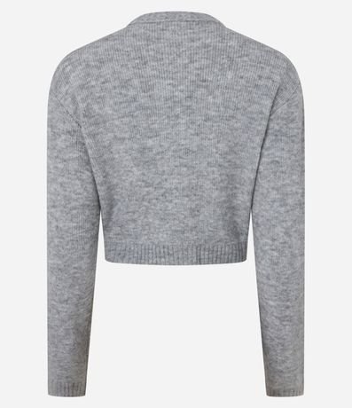 Cardigan Cropped en Punto con Bolsillos y Botones Delanteros 6