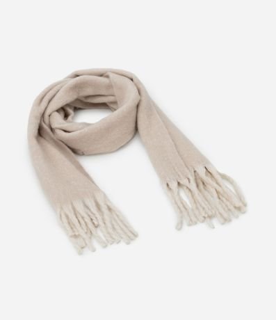 Bufanda en Fleece con Franjas y Textura Felpuda 2