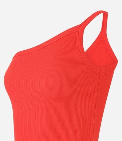 Blusa de un Hombro en Rib con Textura Leve 5
