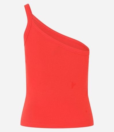 Blusa de un Hombro en Rib con Textura Leve 6