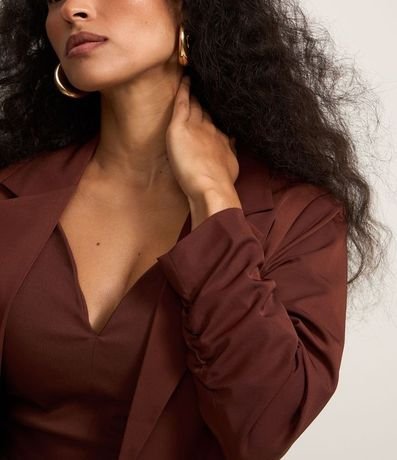 Blusa Cropped Corset en Bengalina con Escote V 4