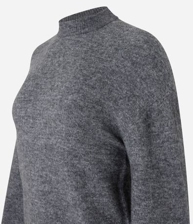 Suéter Corto en Punto con Cuello Alto 5