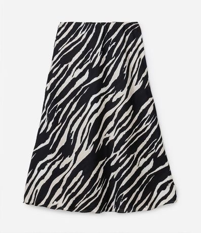 Pollera Larga Satinada Animal Print Curve & Plus Size 5