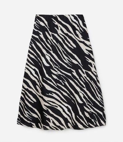 Pollera Larga Satinada Animal Print Curve & Plus Size 6