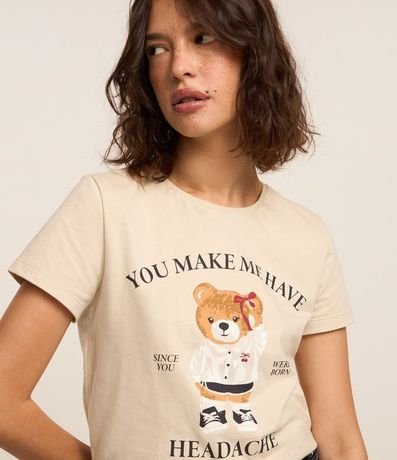 Blusa Baby Look en Algodón con Estampa Osito 3
