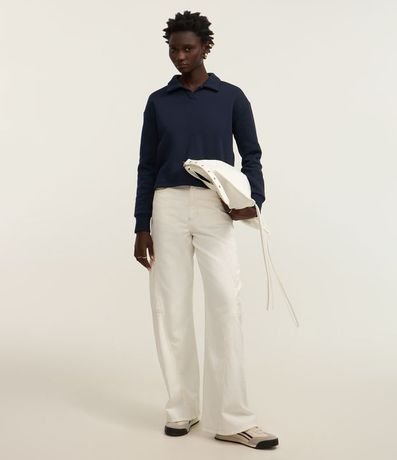 Algodón Slim Calentito con Forro y Cuello Polo 2