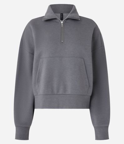 Algodón con Forro Fleece y Cremallera en Cuello Alto 6