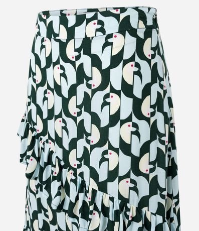 Pollera new Midi Crepé con Volados y Estampa Tucanos 7