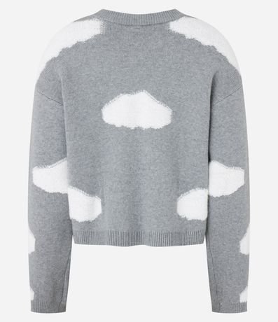 Suéter en Punto con Estampa de Nubes 7