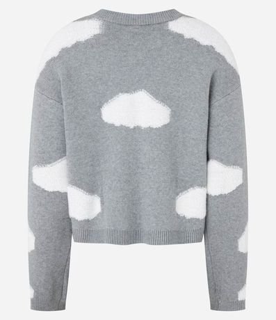 Suéter en Punto con Estampa de Nubes 8